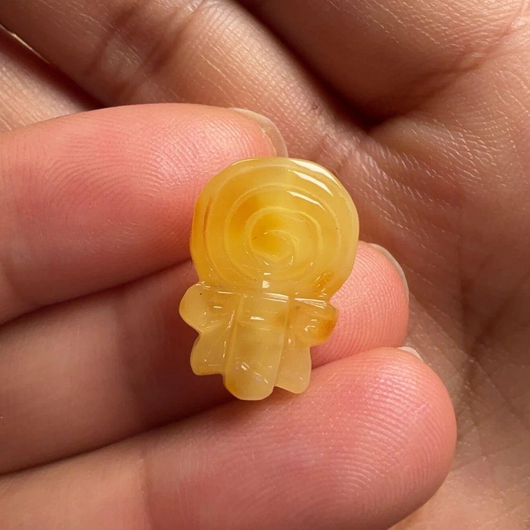 蜜蜡颈饰未镶嵌棒棒糖