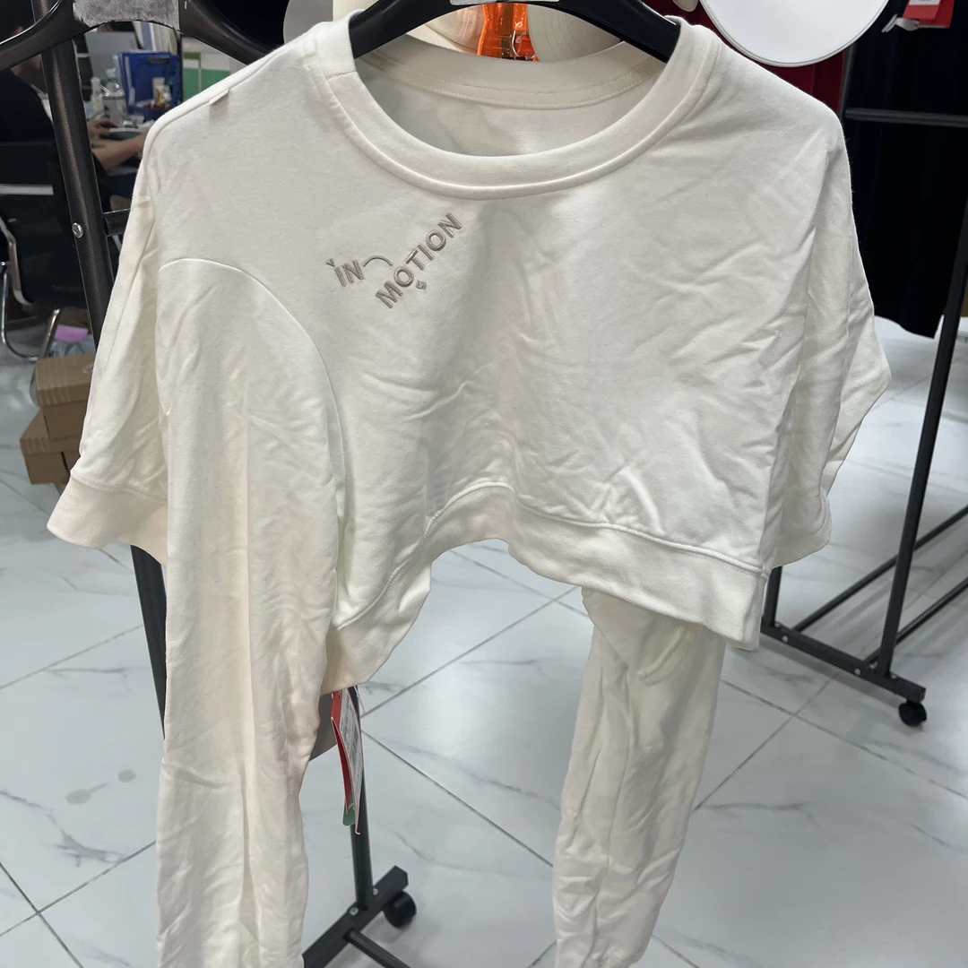 （B品以直播展示为准）李宁长袖袖口微黄AWDS934