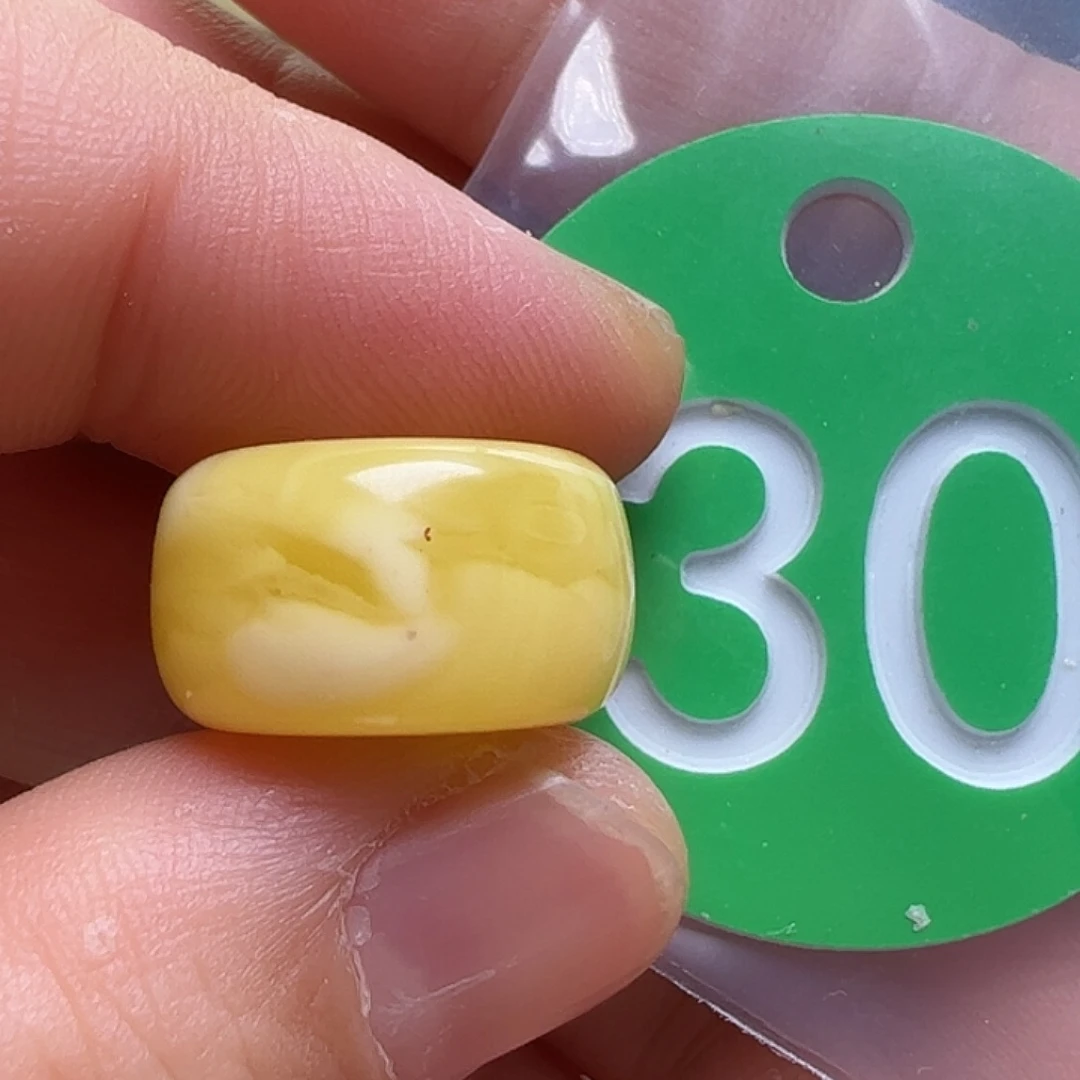 蜜蜡未镶嵌珠宝奇石16.6mm花粉