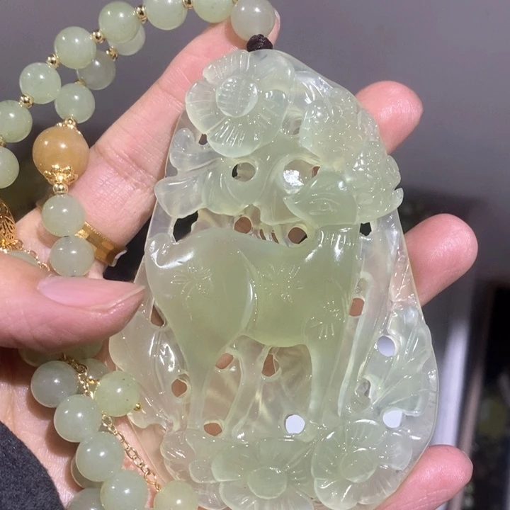岫玉未镶嵌毛衣链
