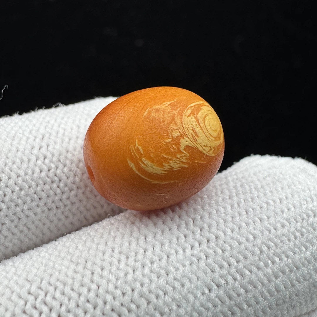 R8873 天然蜜蜡枣珠12.6*14.8mm 支持鉴定 假一罚四