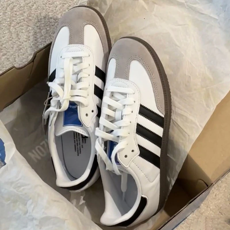 红色德训鞋女2025新款内增高复古黑色芭蕾休闲平底阿甘基础鞋情侣