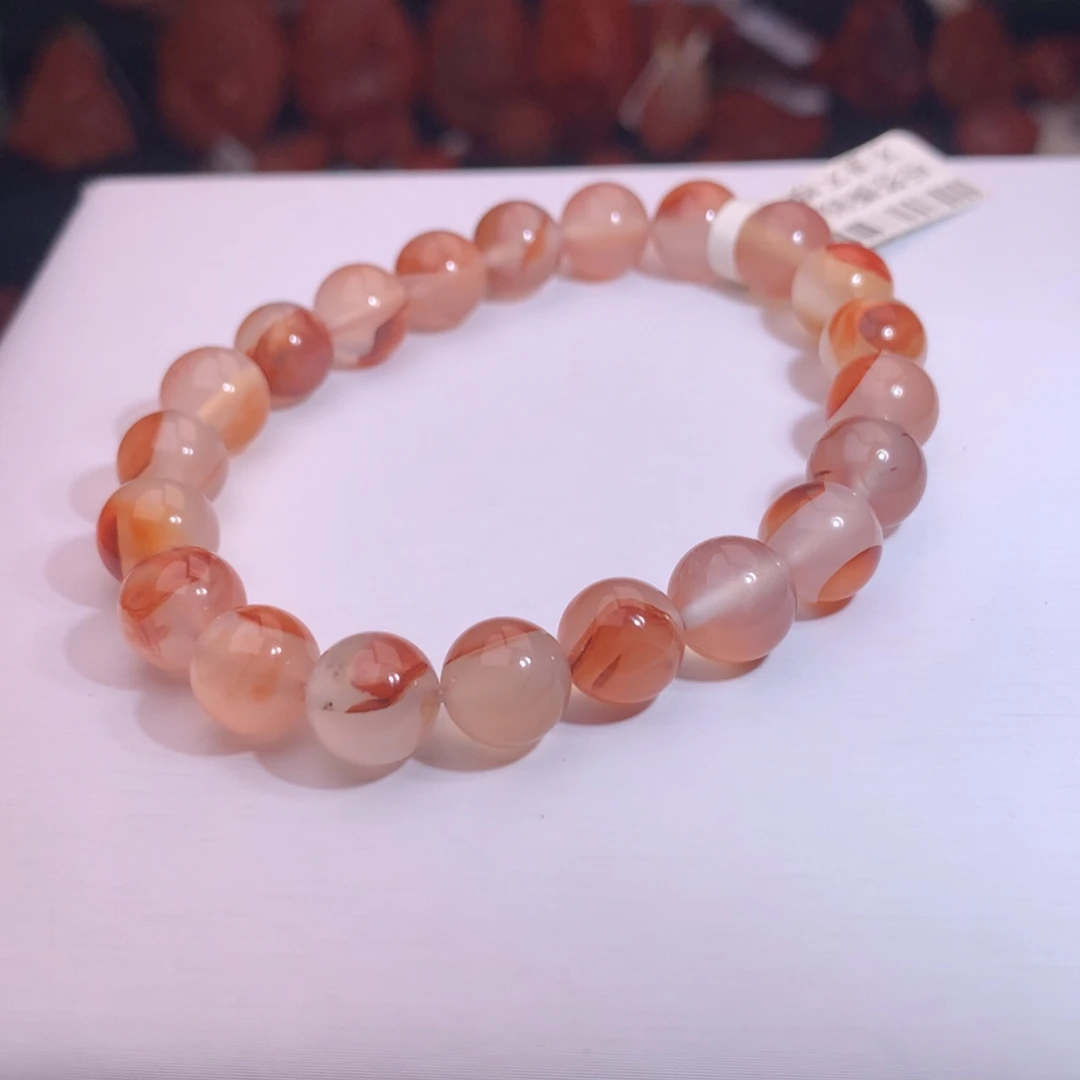 南红玛瑙未镶嵌珠宝半成品飘花手串