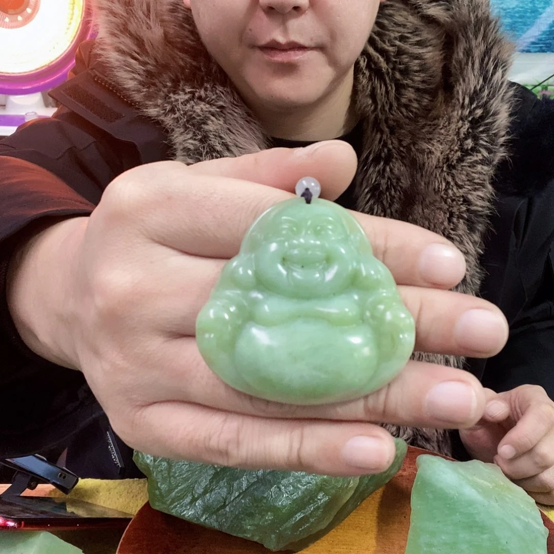 蛇纹石玉未镶嵌珠宝奇石