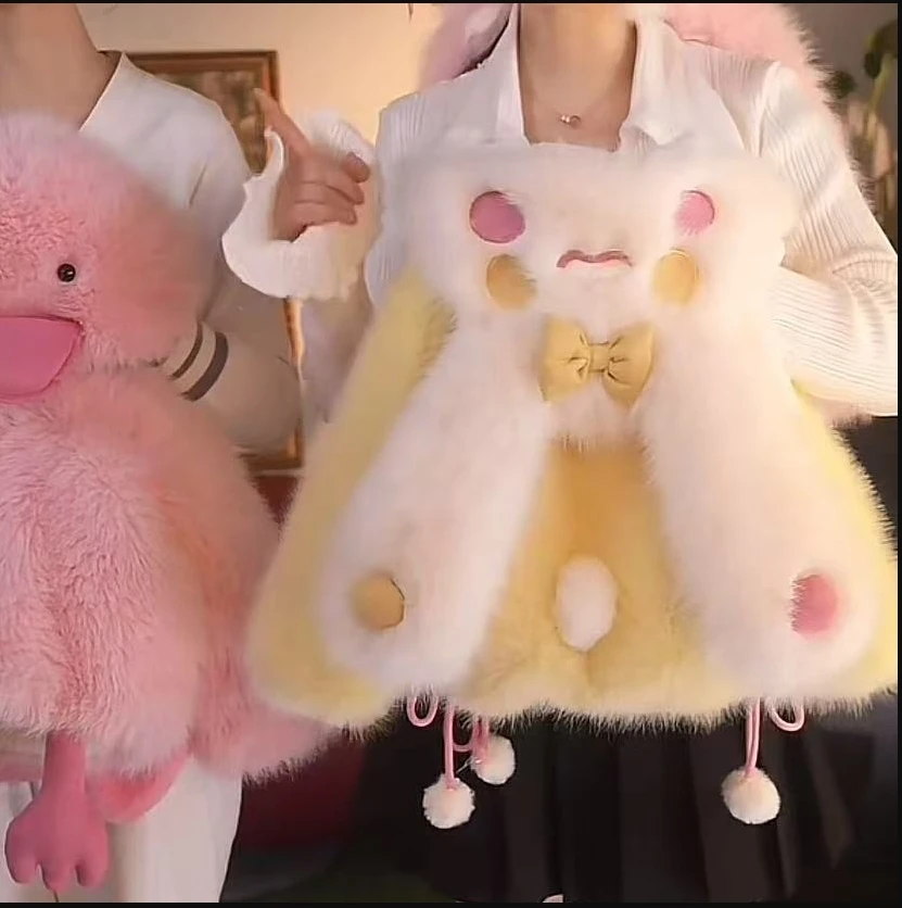 海宁3（黄色棉花糖兔）2025新款冬款女童洋气时尚加厚外套