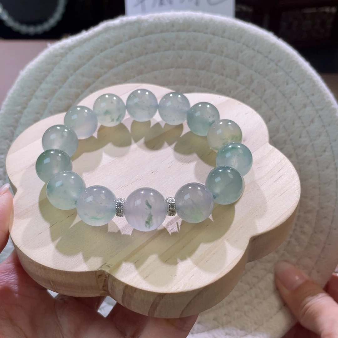 翡翠散珠天然缅a翡翠冰飘花12-14