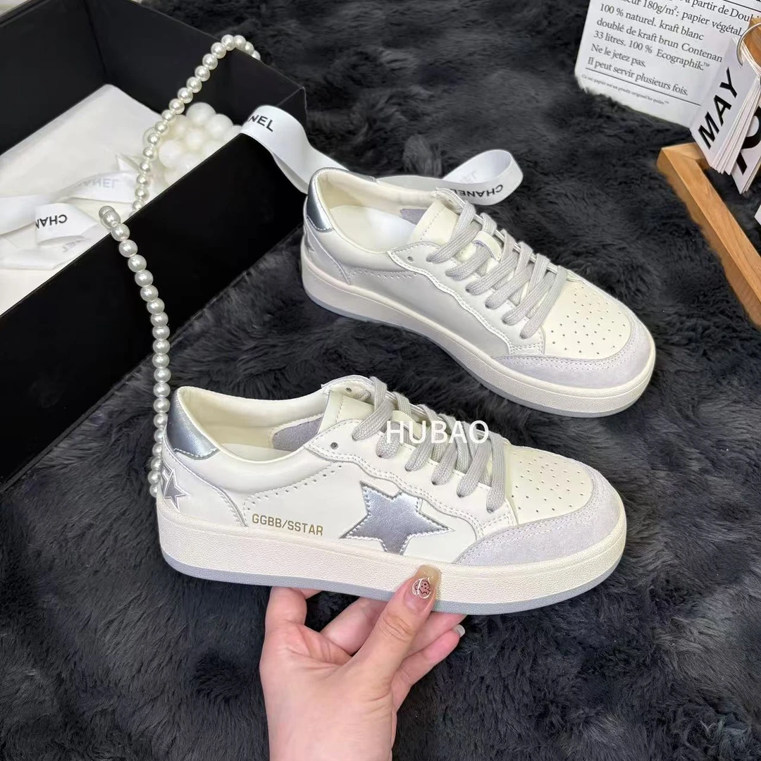 25｜璀璨星辰<hubao>真皮低帮舒适星星鞋浅口运动鞋四季时尚休闲鞋