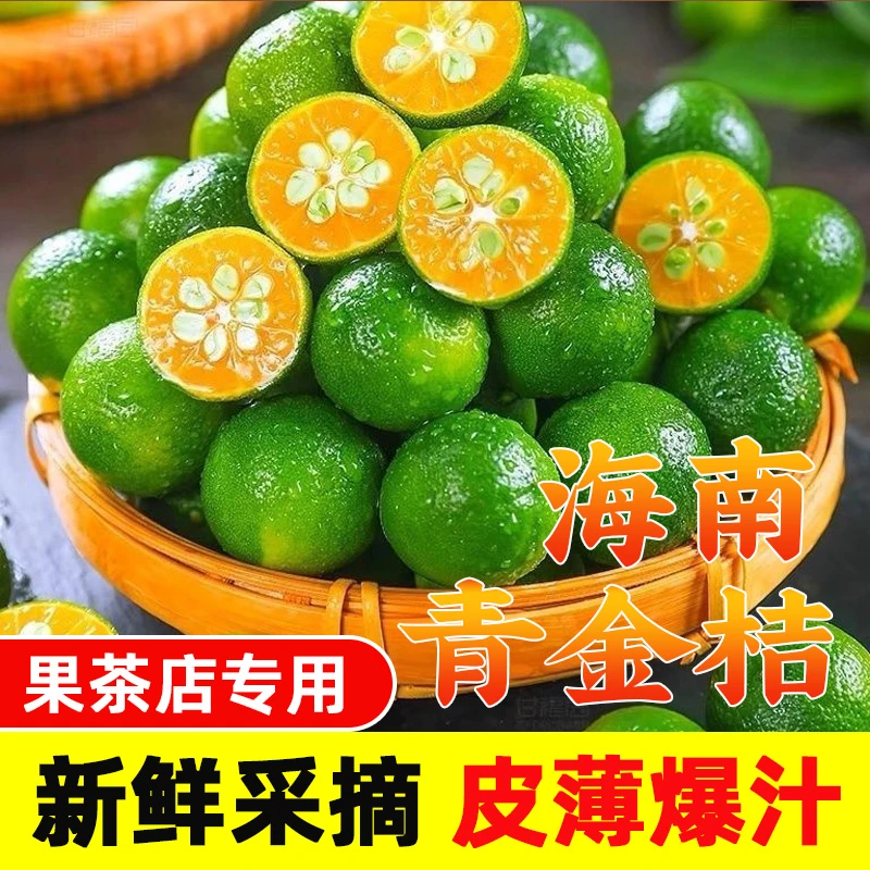 海南金桔新鲜当季水果薄皮小青桔百香果小金桔奶茶店整箱专用包邮