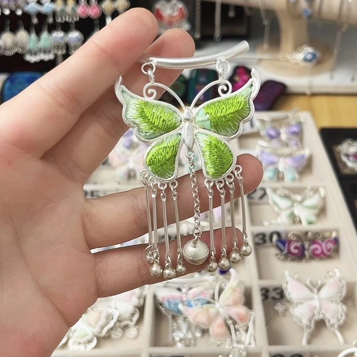 织绣蝴蝶吊坠➕项圈