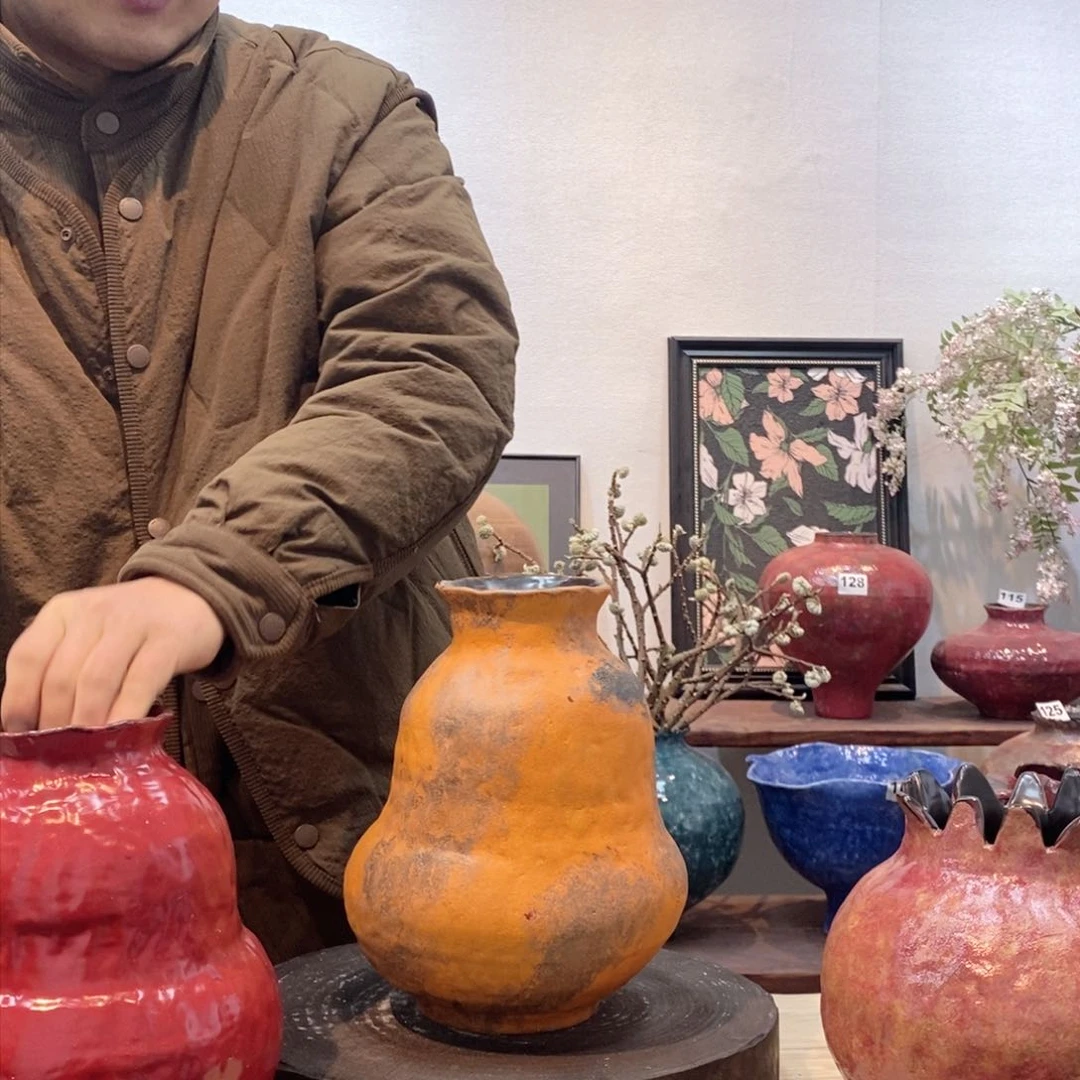 瓶2*景德镇手工花器 盘泥