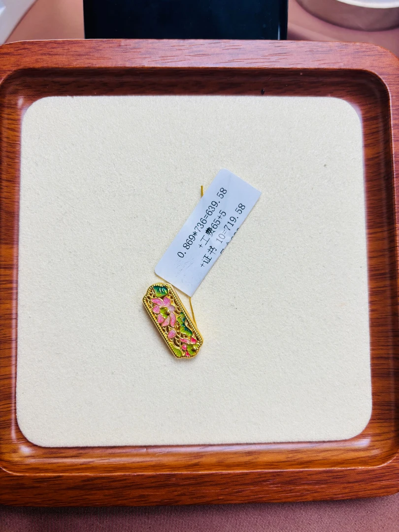 足金999弯管烧蓝【主图有克重】