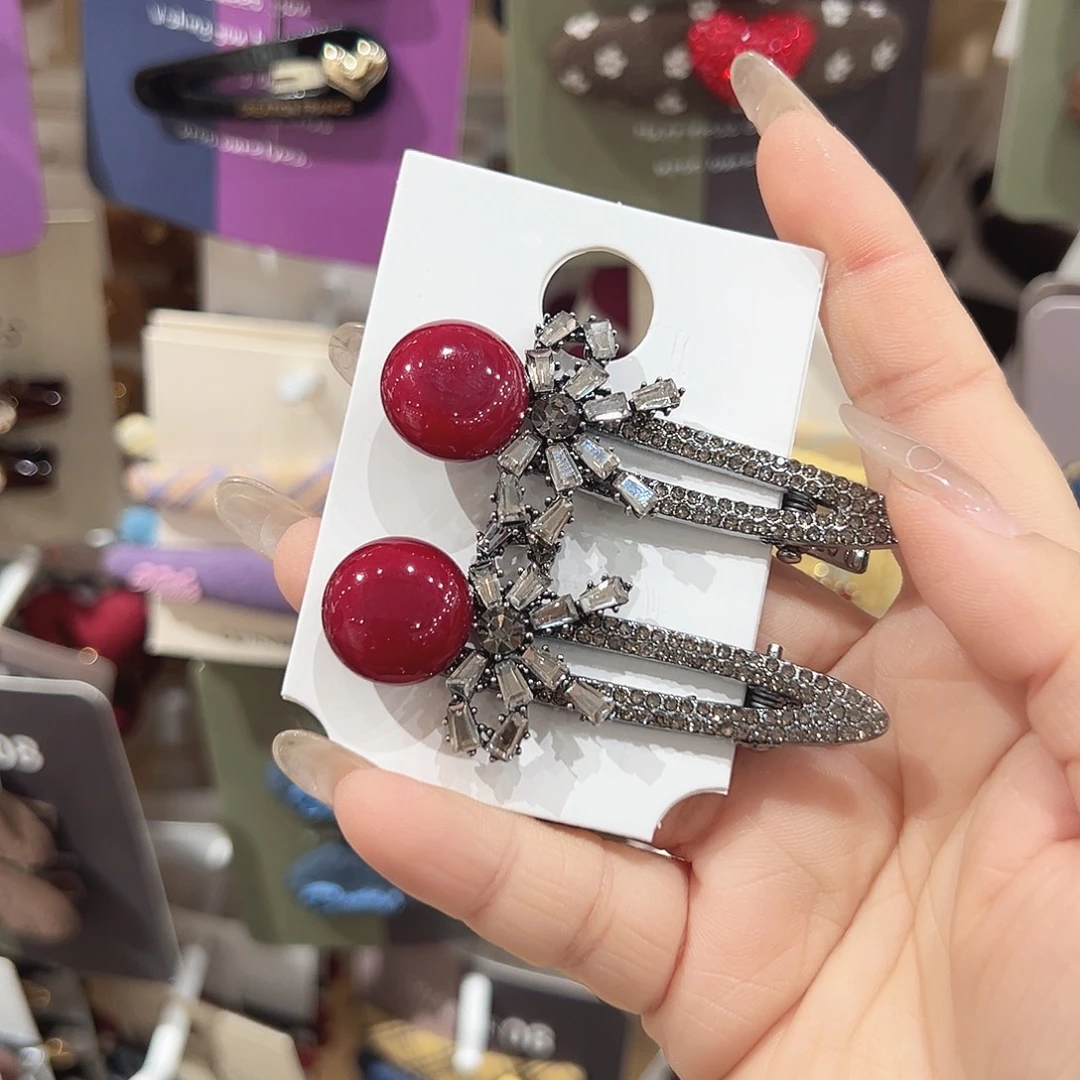 非金属红豆钻鸭夹一对