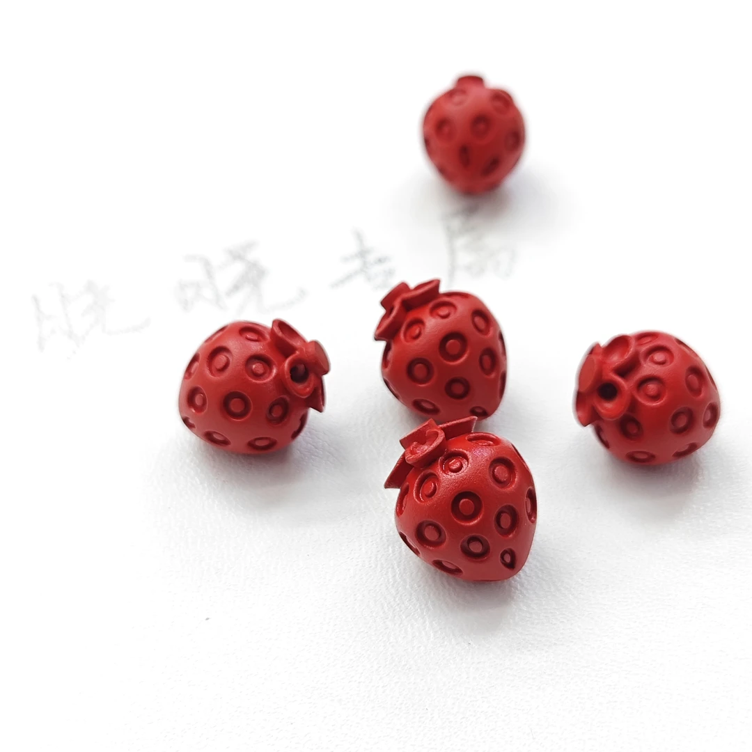 含辰砂工艺品水飞砂草莓吊坠G217 zs