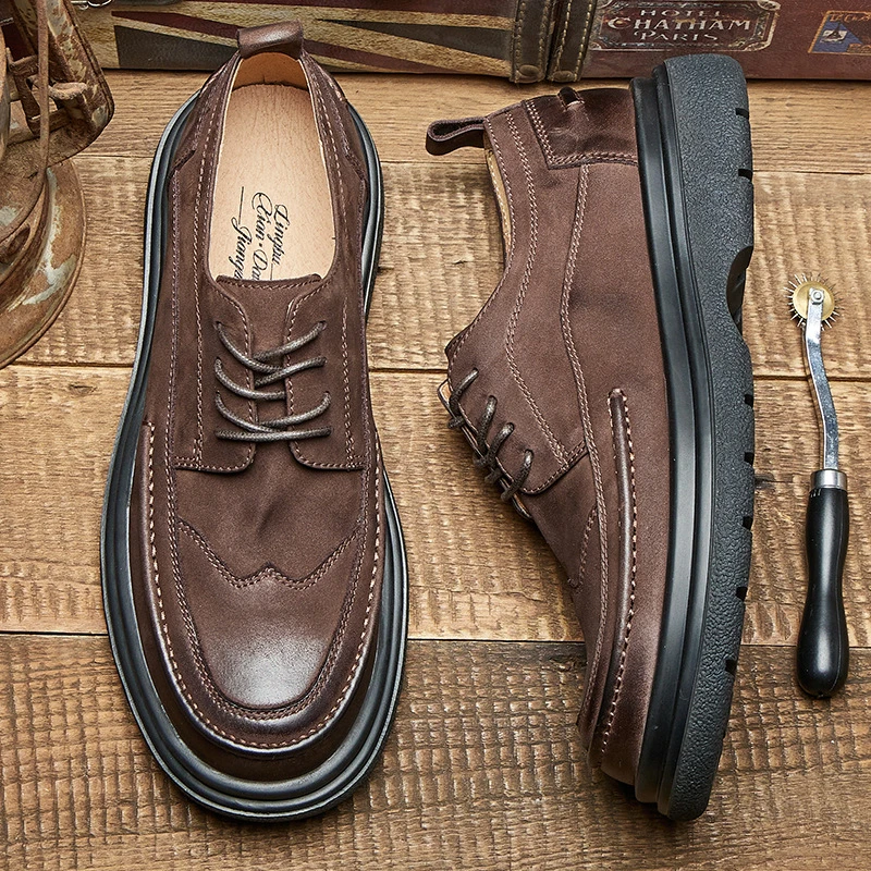 男士百搭潮流时尚低帮软底潮鞋皮鞋休闲鞋秋季商