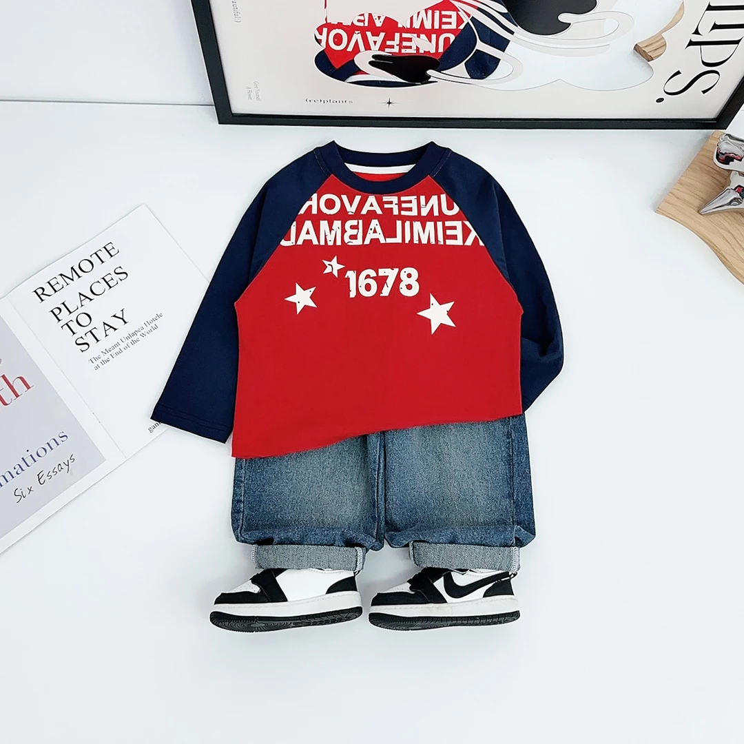 男童长袖T恤2025新款秋装儿童秋冬打底衫 AY25921 悠悠童话童装