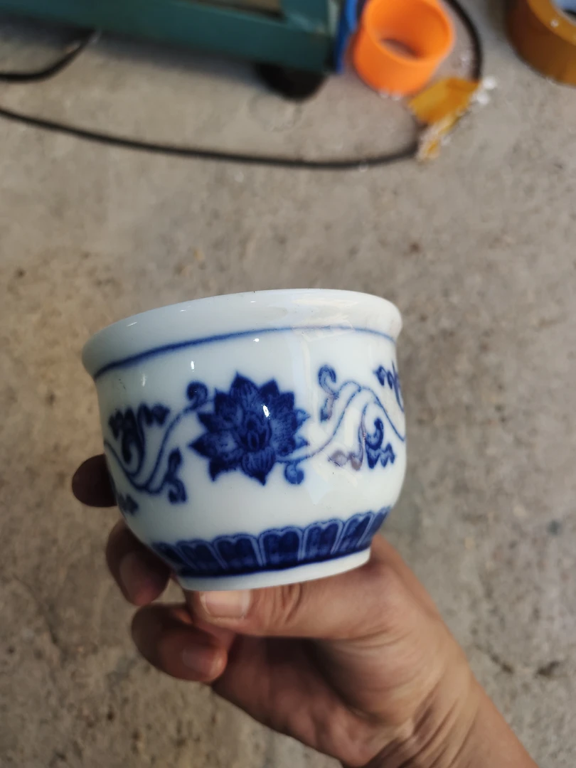 青花瓷缸杯高温瓷器