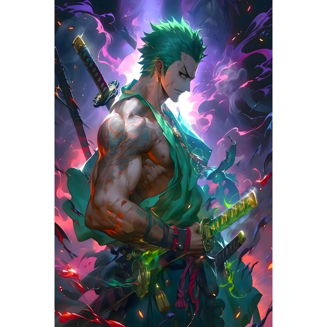 60.海贼王 阎魔索隆 动漫装饰画电竞房卧室 30x40