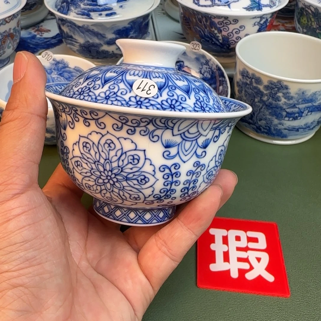 纯手工纯手绘茶具石头328