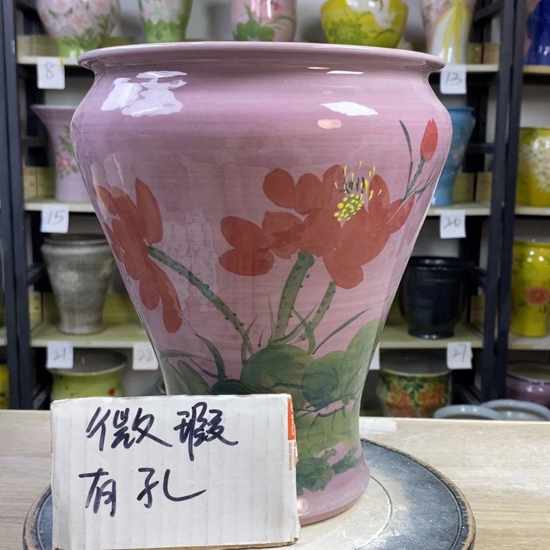 景德镇手工手绘陶瓷花盆
