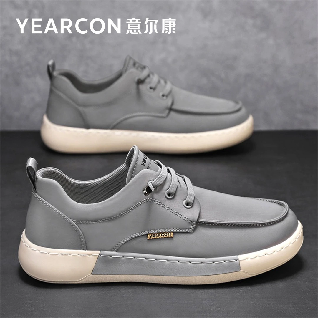 意尔康布鞋男款夏季透气轻便薄款冰丝帆布鞋一脚蹬软底休闲平板鞋