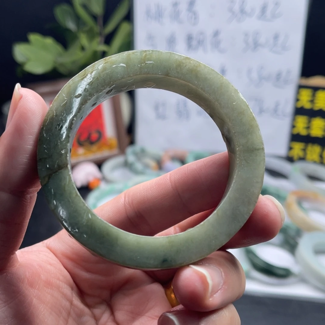 定制翡翠未镶嵌手镯57-61
