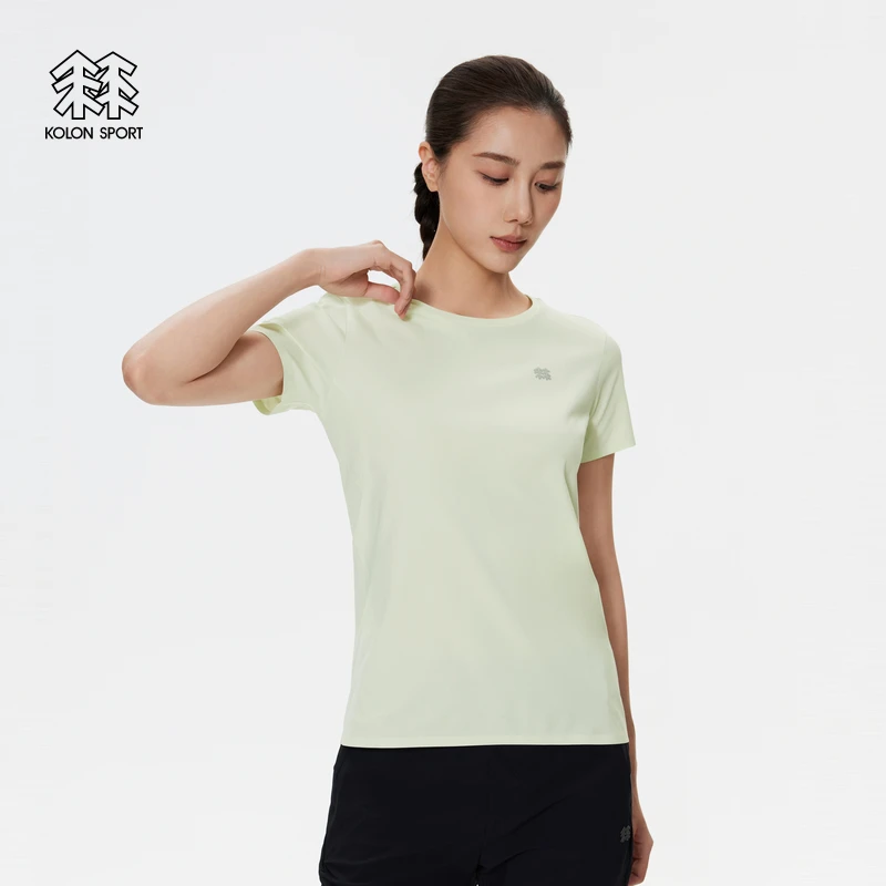 KOLON SPORT可隆圆领短袖T恤女士夏上衣吸湿速干户外运动衫
