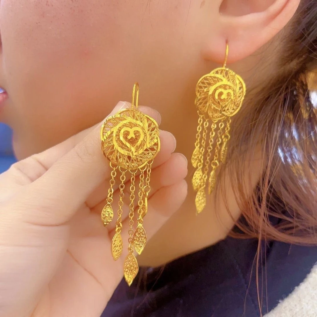 铜合金耳饰 2289新款耳环爆款白搭时尚金色铜合金白搭时尚金色