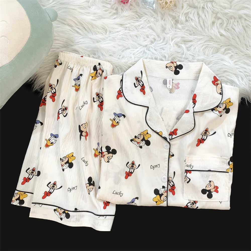 睡衣女短袖短裤云朵棉宽松大码薄款休闲时尚新款夏季家居服套装