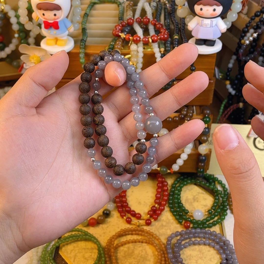 和田玉双圈手串未镶嵌