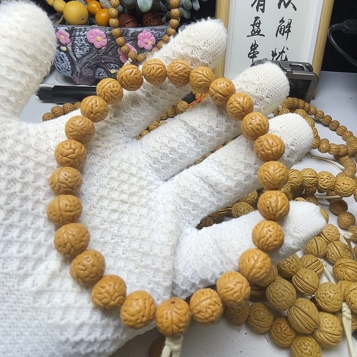 木质非金属uhhhh小肠 纹 桃核 单圈手链