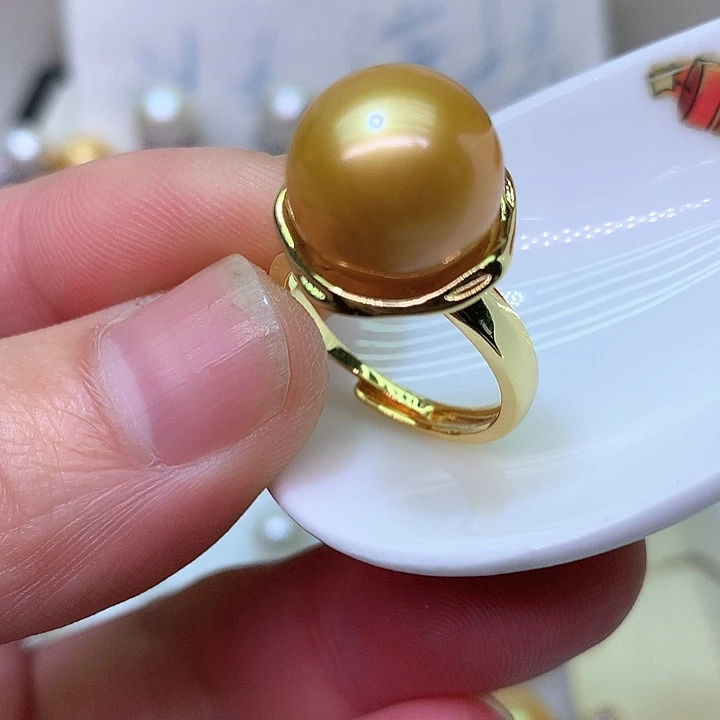 银S925镶嵌耳饰淡水珍珠