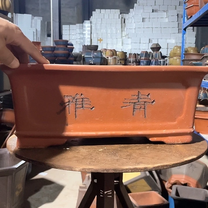 新品42红色马槽花盆