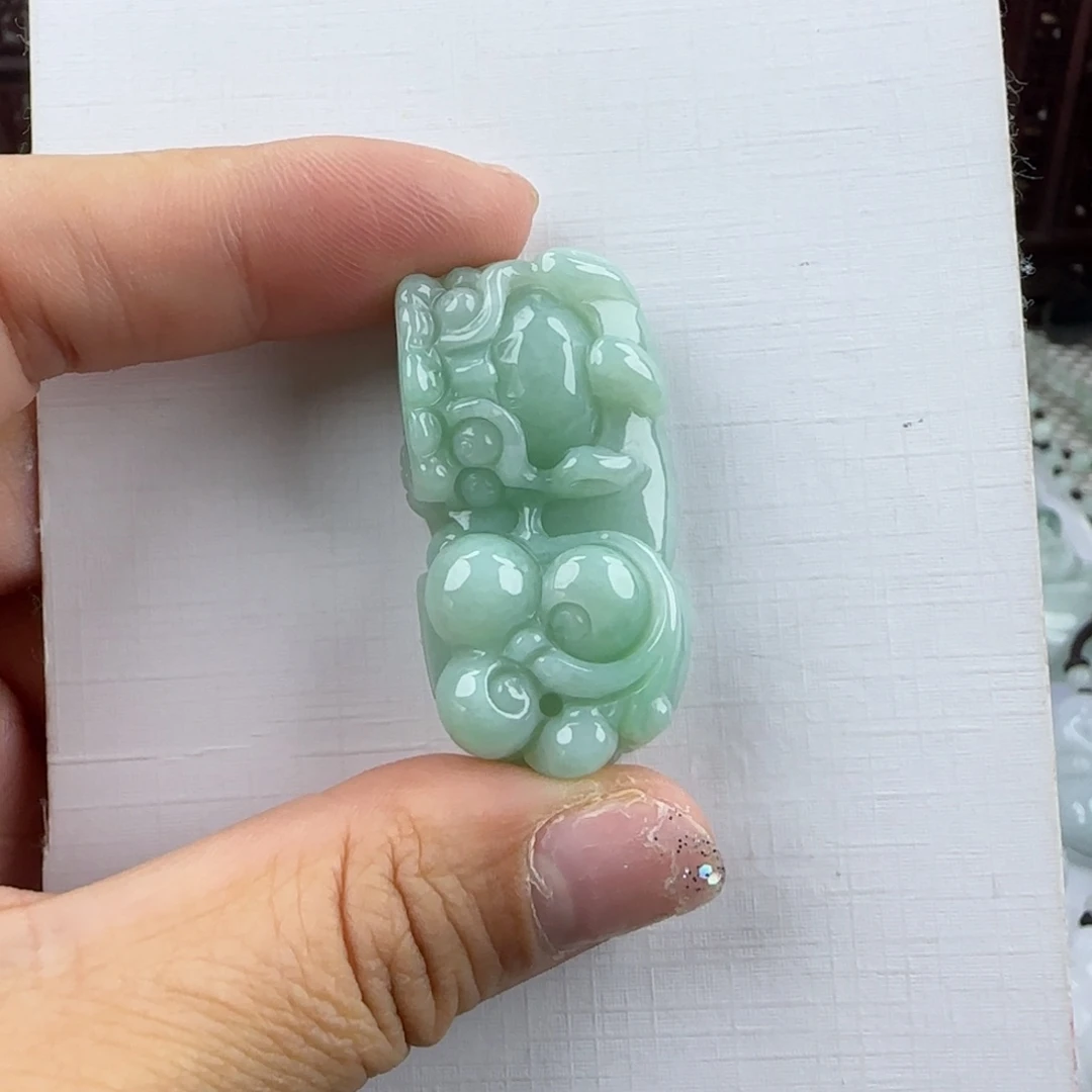 ***翡翠未镶嵌颈饰貔貅