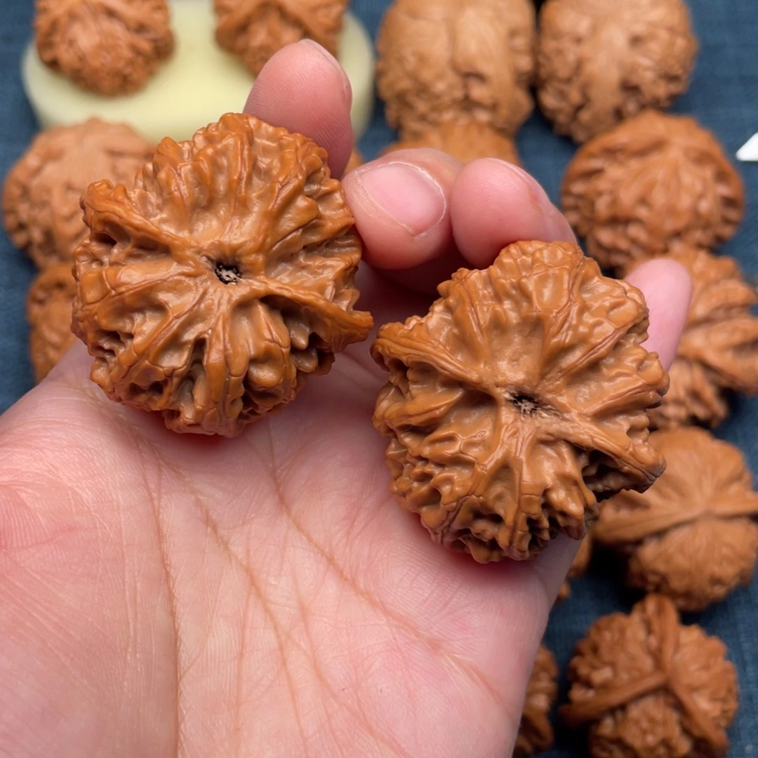 文玩核桃把件40精品球苹果全品红皮