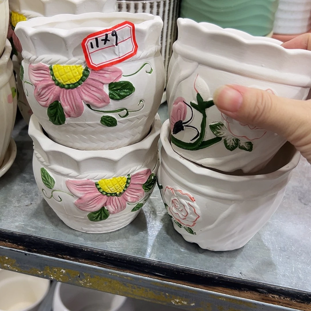 外贸尾单陶瓷花盆凑10米包邮