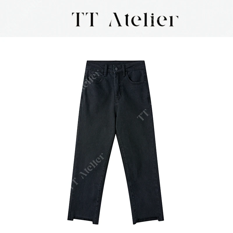 TT设计师【筷子腿】新款水洗高弹修身神裤女夏季直筒休闲裤TT190026