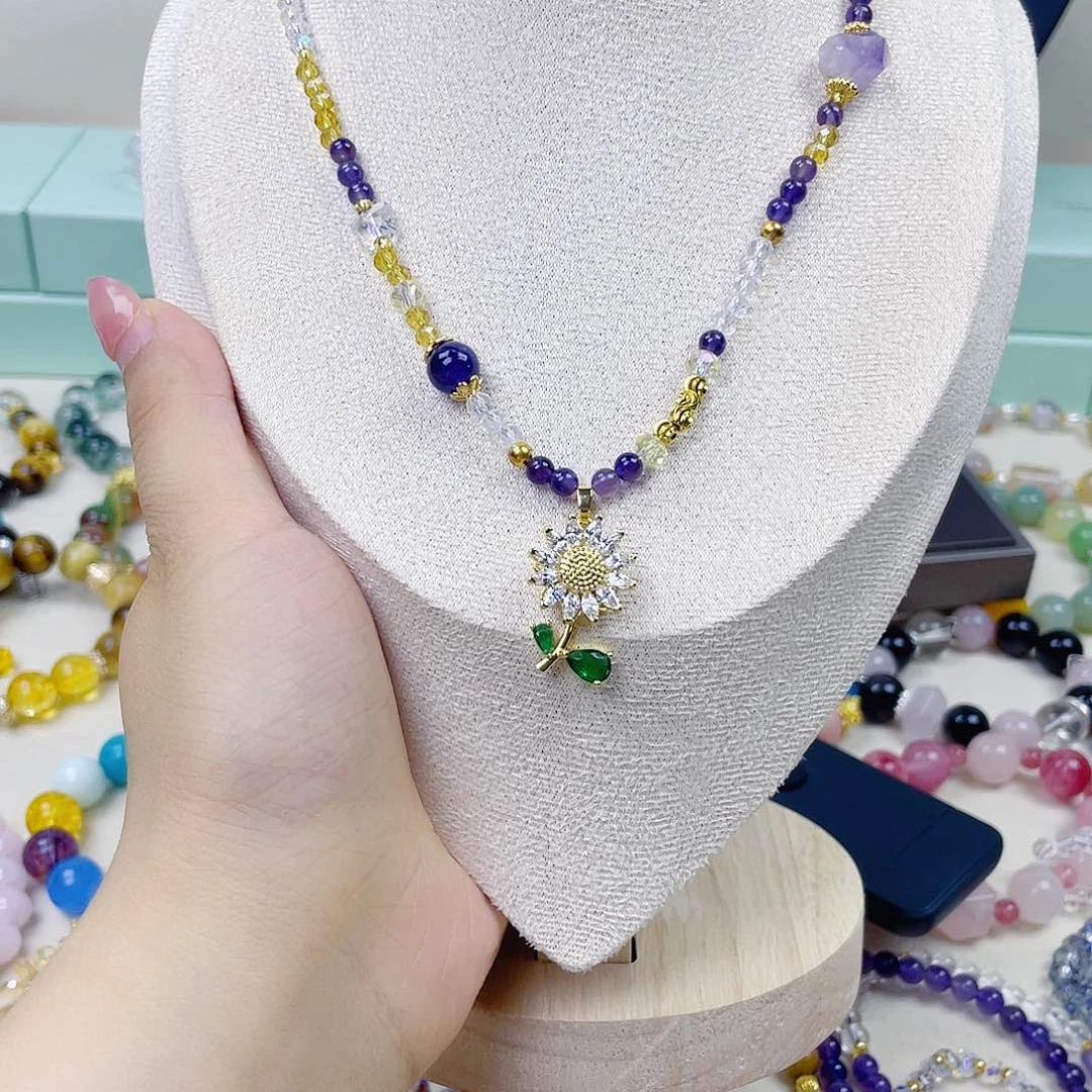 手饰针钠钙石银S925镀金镶嵌