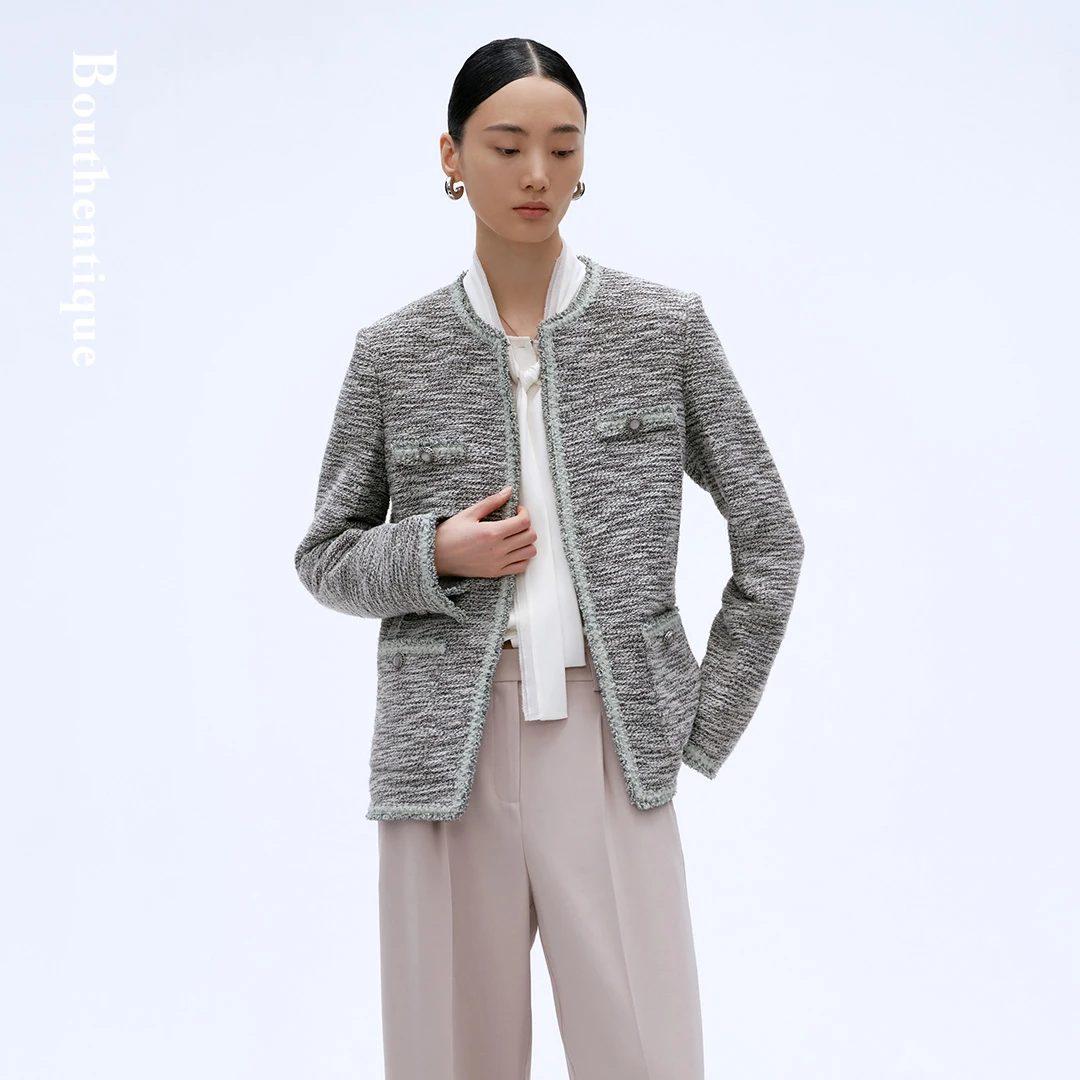 Bouthentique定制小香风经典直身箱体长袖外套224121E1C30