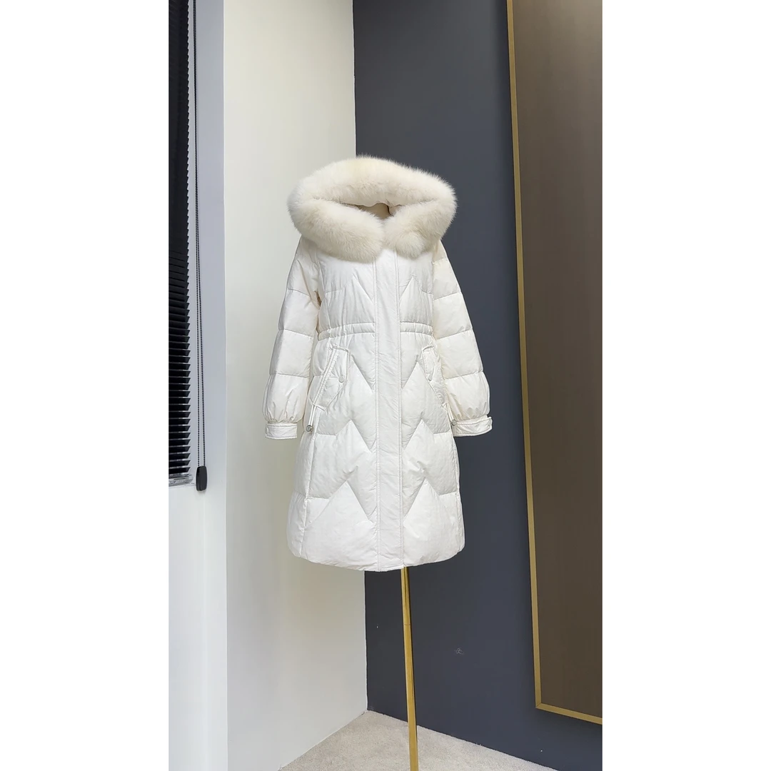 品牌原单MC&ME高端高奢蓬松保暖鸭绒羽绒服-白色-8288