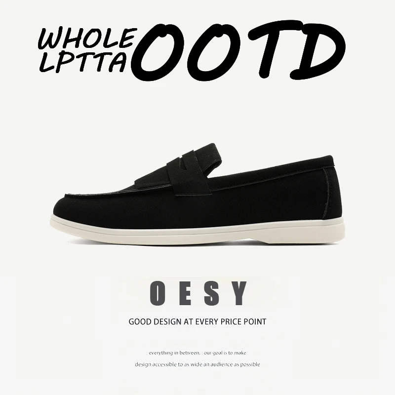 OESYGROUNDBREAKING防滑透气休闲鞋一脚蹬豆豆鞋夏男鞋鞋子乐福鞋