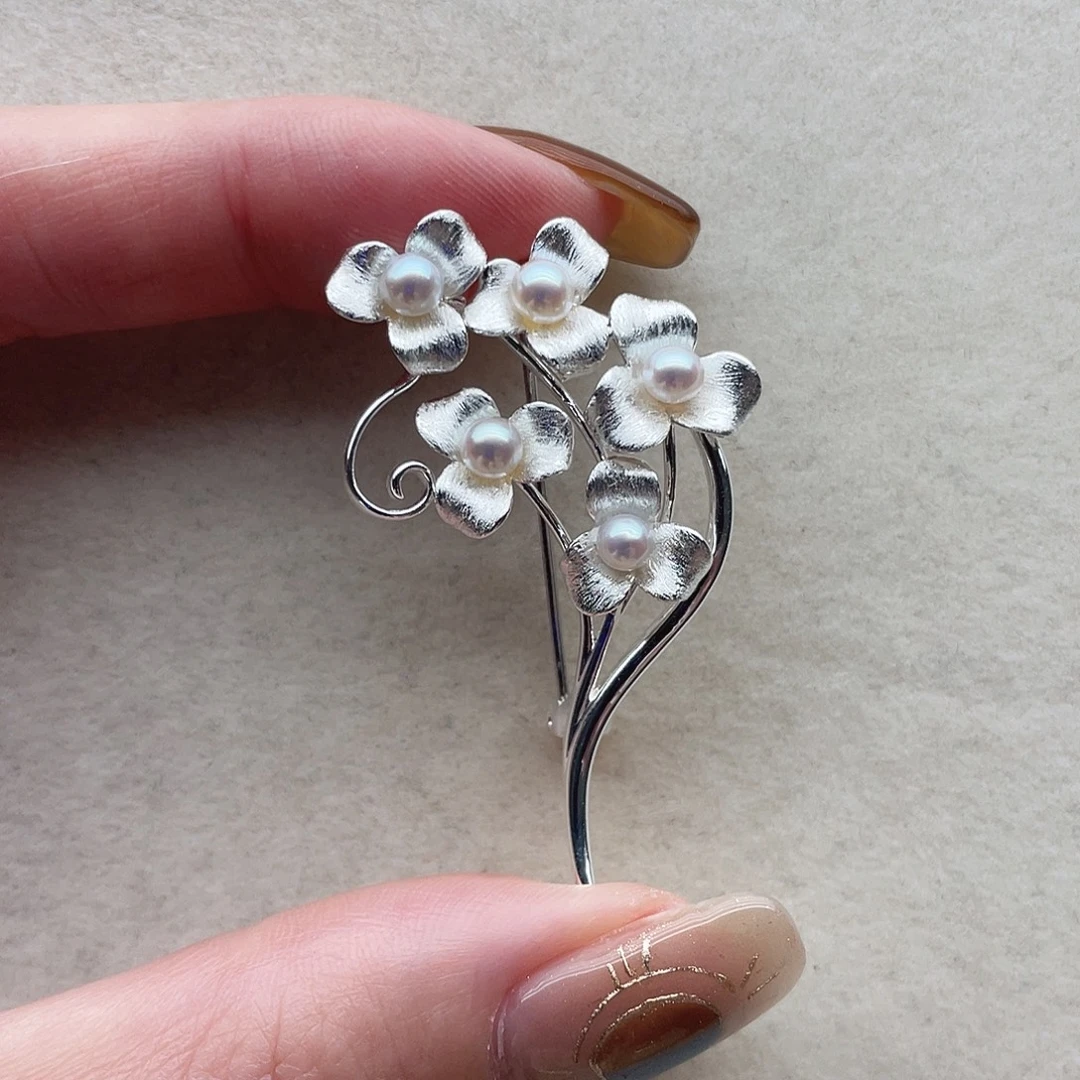 淡水珍珠未镶嵌胸针2