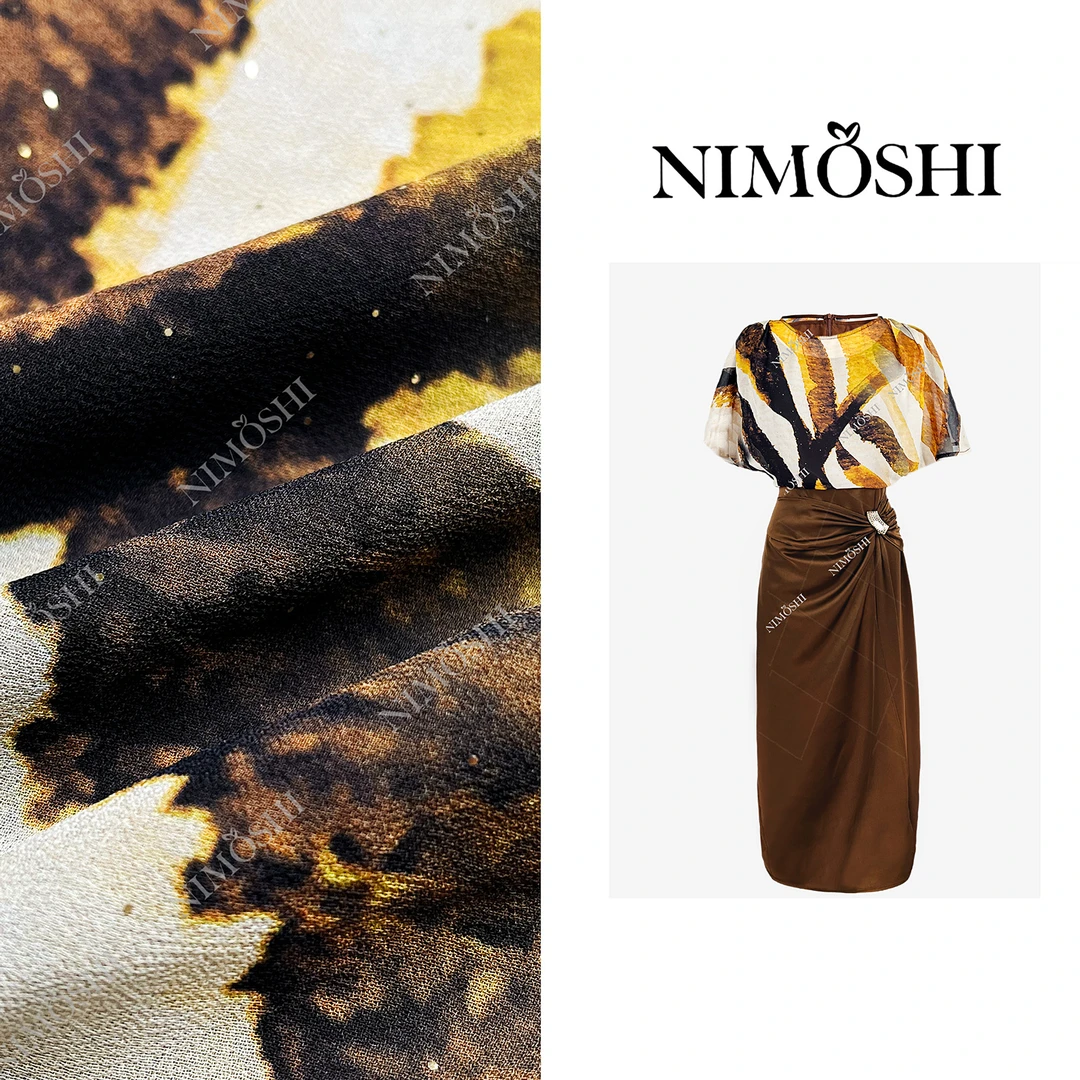NIMOSHI【南油】夏季法式高奢贵气媛收腰时尚气质显瘦连衣裙Q1925
