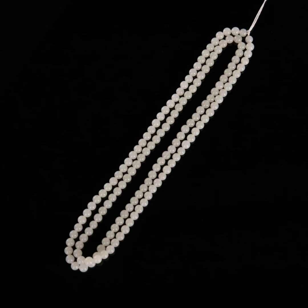 YLG 和田玉米达料小米珠108颗珠链 卡4