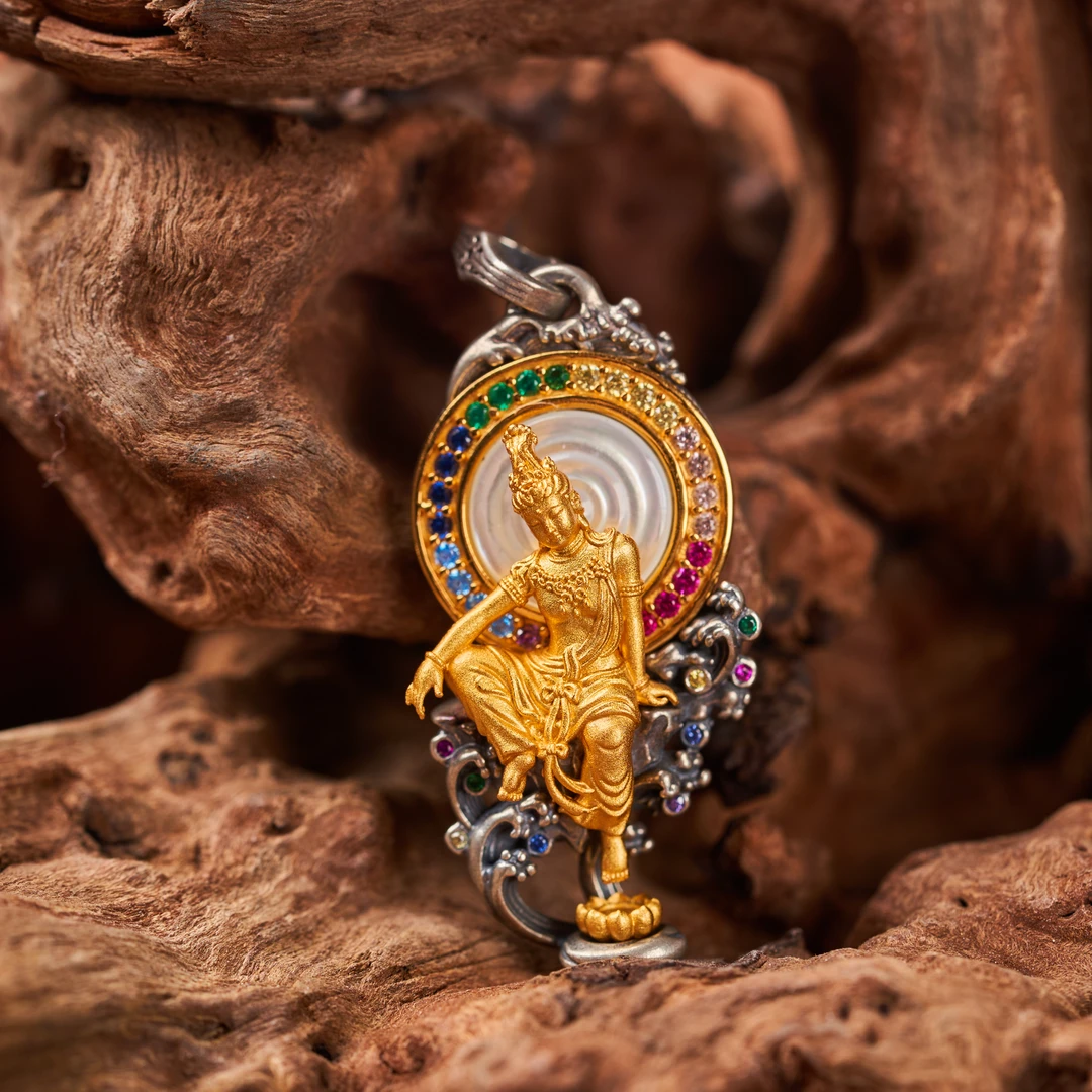 925银银制品 【玉氏甄选】925银自在观音吊坠 CAN3660045