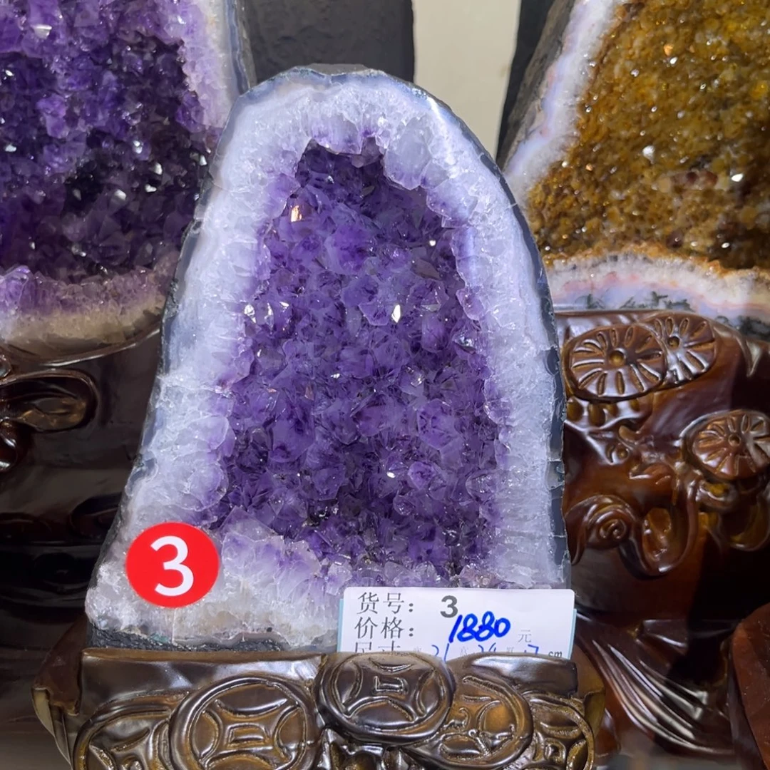 摆件紫晶未镶嵌水晶