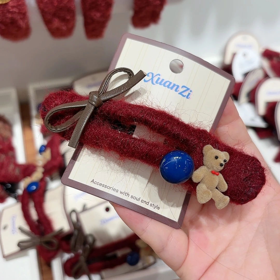 皮质铁合金发饰发夹