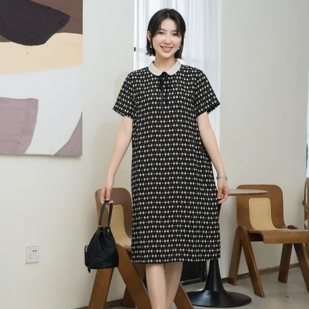 印花凉感连衣裙B252215752 YH