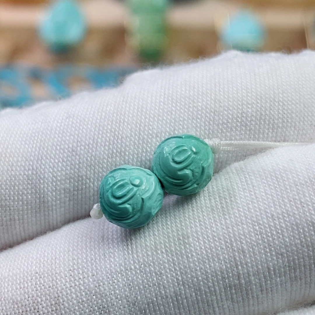 绿松石未镶嵌珠宝奇石7.9mm