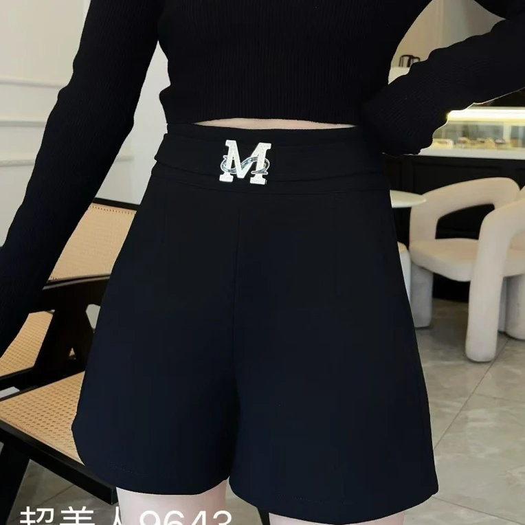时尚气质显瘦休闲A字版M标高腰短裤裤子简约微弹百搭短款设计感