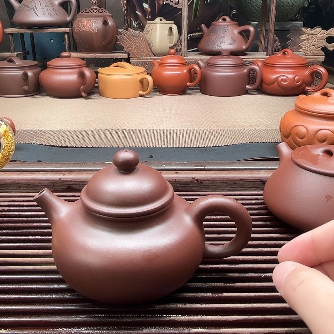 紫砂茶壶平***月原矿紫砂